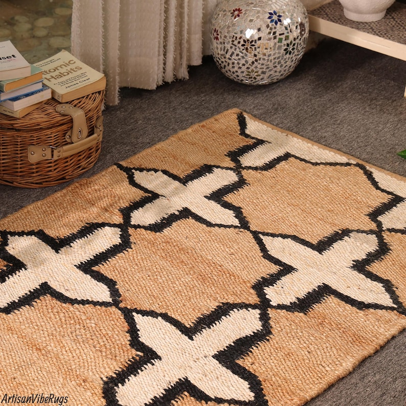 Handwoven Hemp Jute Rug Dhurrie, Natural Hemp Jute Rug, Hand Braided Rug, Hemp Jute Rug, Jute Bed Side Rug, Jute Rug Runner, Rug For Home