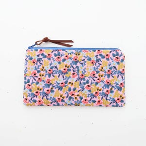 Stifte-Reißverschlusstasche | Hübsche geblümte Handy-Clutch | Gepolsterte Stifttasche mit Reißverschluss | Nettes Geschenk für sie