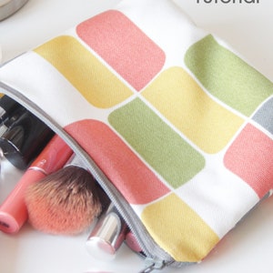 Zipper Pouch Pattern, Zipper Pouch PDF Digital Pattern, DIY Zipper Pouch Sewing Pattern Tutorial, Lined Zipper Pouch Pattern