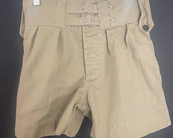 Vintage 1970s Khaki Safari Shorts Canadian Military Issue Womens 25” Waist