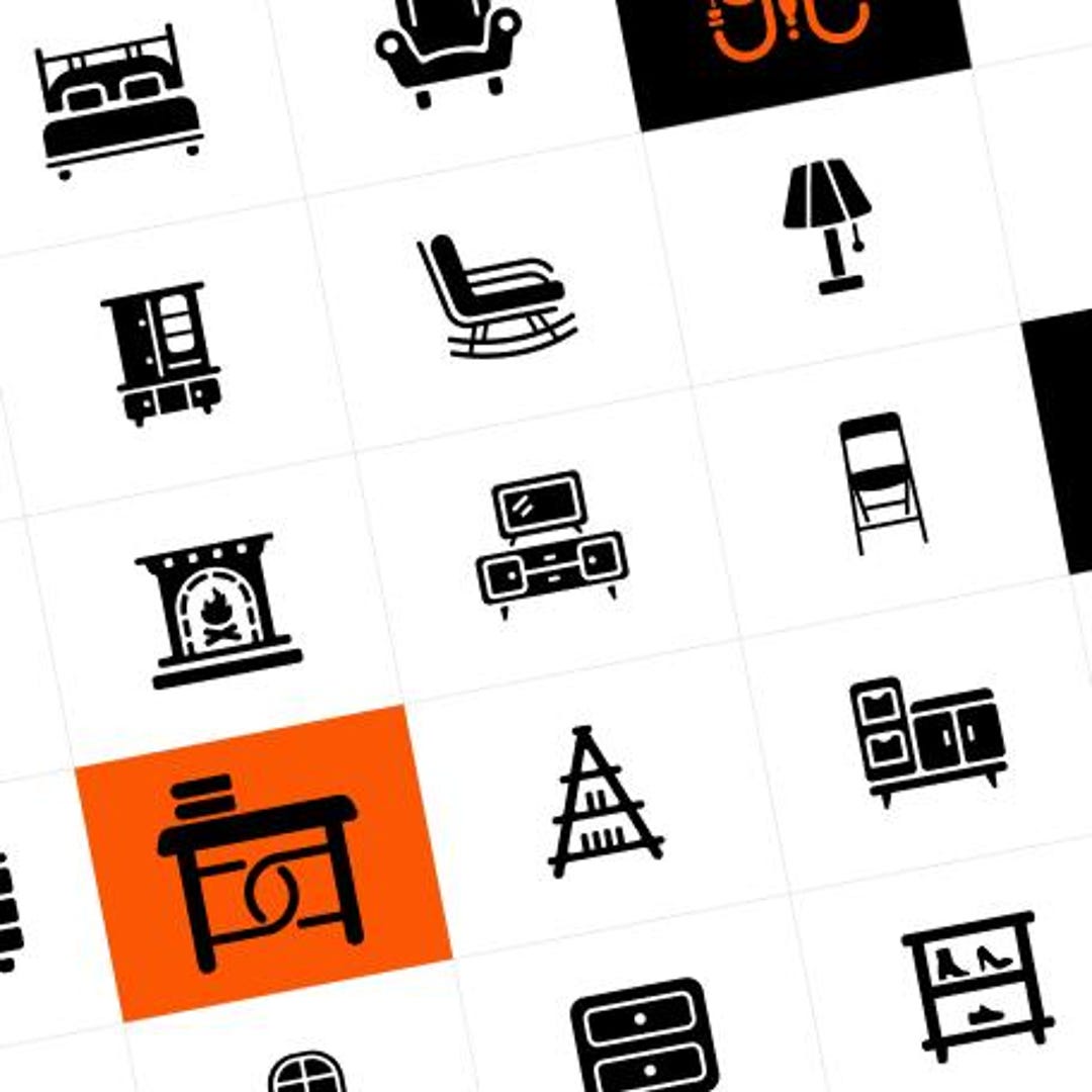 Furniture Home Interior Icons - Etsy