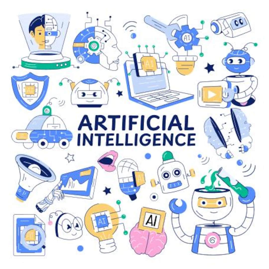 100 AI Technology Illustrations | Machine Learning Clipart | Modern ...