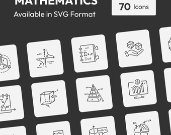 200 Math Icons | Algebra, Geometry & Trigonometry SVG | Educational Clipart for Websites and Presentations