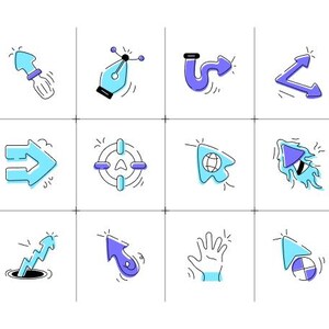 75 Cursor Icon Set | Hand Drawn Vector SVG, Navigation Doodles for Websites & Apps image 9