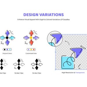 75 Cursor Icon Set | Hand Drawn Vector SVG, Navigation Doodles for Websites & Apps image 4