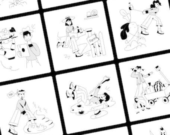 50 illustrations de ferme | Cultures, élevage, outils agricoles | SVG modifiable pour l'agriculture, l'élevage et la vie rurale