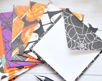 Halloween Mini Cards – Set of 10 – Spooky Blank Notes, Trick‑or‑Treat Tags & Party Favors