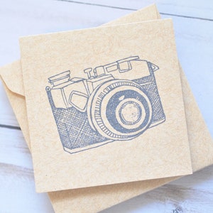 Analog Camera Mini Cards // Blank Cards // 35mm Camera // Enclosure Cards // Party Favor // Love Note // Square Card // Retro // Vintage