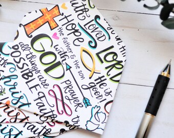 Mini Faith Note Cards – Set of 4 - Christian Encouragement, Hope, Prayer