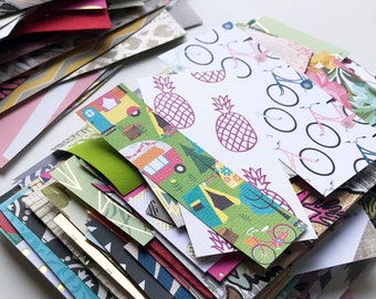 Assorted Scrap Paper Packs - 100 Pieces // Scrapbook Paper // Paper Crafting // Scrap Paper Packs // Patterned Paper Pack // Grab Bag