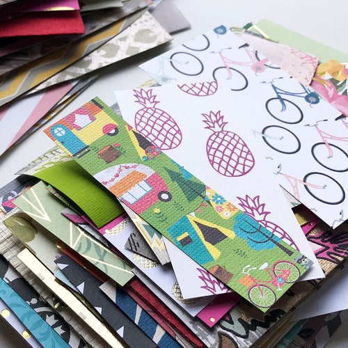 100 Piece Assorted Scrapbook Paper Scrap Pack/ Scrapbook Paper Etsy