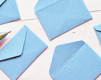 Tiny Envelopes – Wedgewood Blue - 1" x 1.5" - Journaling, Scrapbooking & Gifts