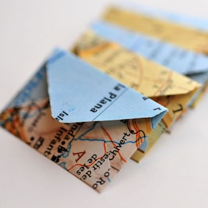 Tiny Map Cards - 1 inch x 1.5 inch — Mini Travel‑Themed Embellishments for Journals, Scrapbooks & Paper Crafts