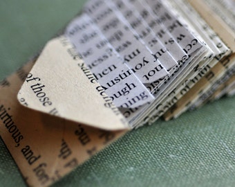 Tiny Envelopes from BOOK PAGES - 1 inch x 1.5 inch - Handmade Paper Ephemera for Love Notes, Journals & Craft Projects