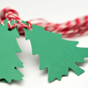 Christmas Tree Gift Tags - - Set of 10- Holiday Wrapping, Gift Packaging