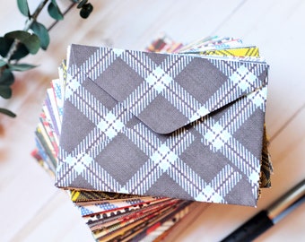 Traditional Blue argyle handcrafted Note Cards personalization may added off