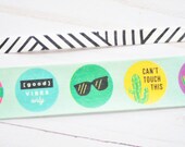 Good Vibes Only Washi Tape 2 rolls Summertime Word Bubbles Planner Accessory Bullet Journal Packaging Gift Wrapping