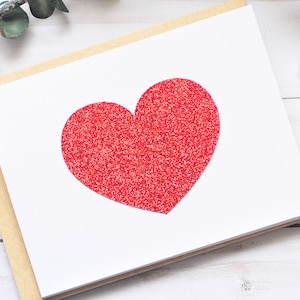 Glitter Heart Mini Cards – Set of 4 - Blank Love Notes for Weddings, Valentine’s, Just Because