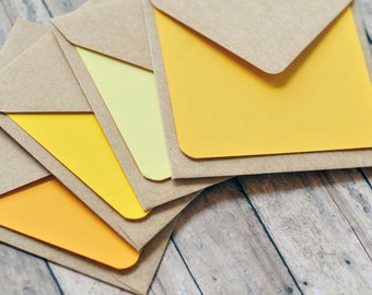 Yellow Mini Cards // Blank Cards // Enclosure Cards // Gift Tags // Love Note // Favor Cards // Thank You Note // Advice Cards