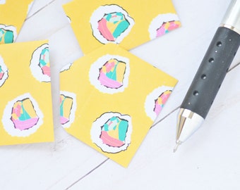 Tiny Sushi Love Notes - Set of 10 // Foodie // Blank Notes // Tiny Cards // Wishes Jar // Tiny Stationery // Embellishment // Decoration