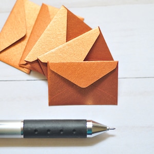 Tiny Envelopes COPPER // 1 inch x 1.5 inch // Tiny Love Notes // Tooth Fairy Note // Decoration // Scrapbook // Paper Crafting // Collage image 6