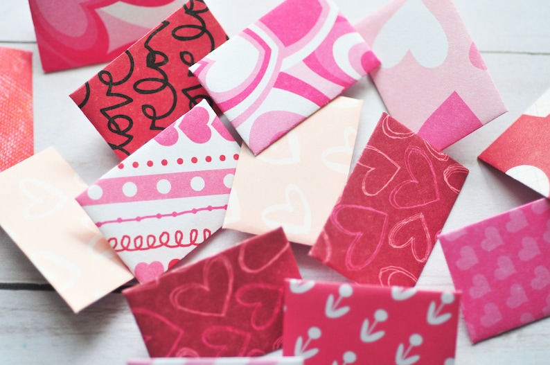 Tiny Valentine's Day Love Notes // 1 inch x 1.5 inch // Teeny Tiny Cards // Love Notes // Blank Cards // Embellishment // Love Letter image 6