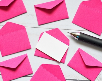 Tiny Envelopes - BRIGHT PINK – 1x1.5" for Love Notes, Tooth Fairy Surprises, Scrapbooking, Journaling & DIY Crafts