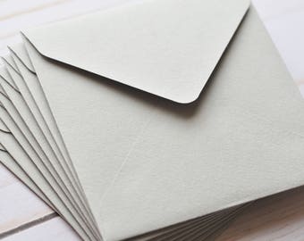 Mini Envelopes - Gray // Set of 10 // Gift Card Envelope // Business Card Envelopes // Love Note // Keepsake Envelope // Advice Card