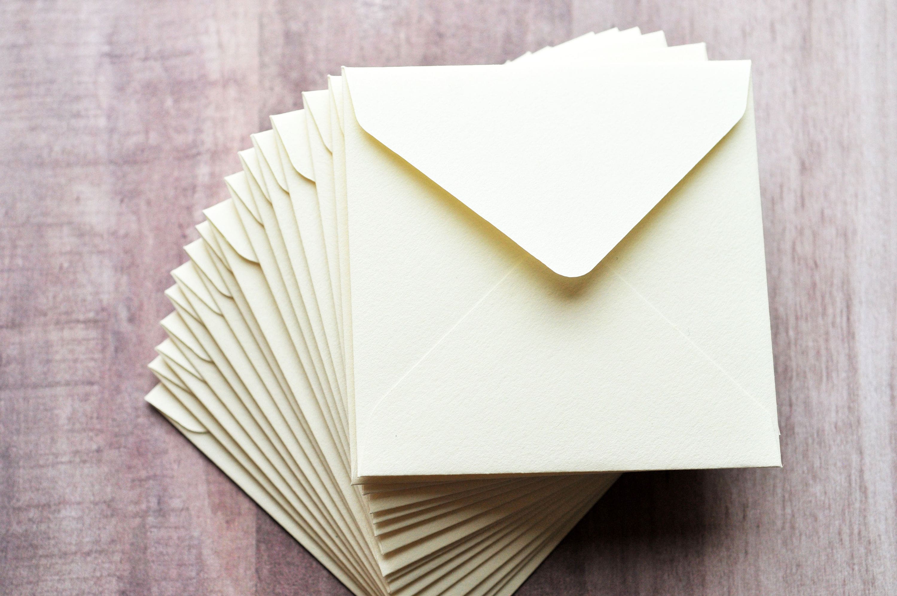 Mini Envelopes - Ivory – Set of 10 - Square Envelopes, Gift Card Holders, Blank Love Notes & Advice Cards