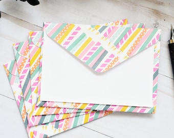 Birthday Candle Mini Cards – Set of 4 - Gift Envelopes for Wrapping, Best Wishes, Guestbook, Blank Birthday Notes