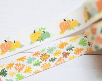 Pumpkin Washi Tape // 2 rolls // 15mm // 10 yards // Autumn // Gourds // Thanksgiving // Fall Decor // Autumn Leaves // Pumpkin Patch