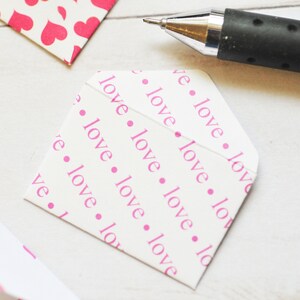 Tiny Valentine's Day Love Notes // 1 inch x 1.5 inch // Teeny Tiny Cards // Love Notes // Blank Cards // Embellishment // Love Letter image 9