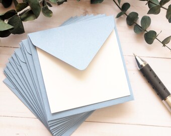 Mini Envelopes - Wedgewood Blue - Set of 10 – Blank Cards