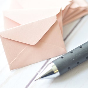Tiny Envelopes – Blush Pink – 1" x 1.5"- Mini Envelopes for Love Notes, Tooth Fairy Surprises, Journals & Scrapbooking