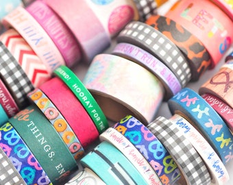 Mystery Washi Tape Set – 3, 5 or 10 Rolls of Surprise Decorative Craft Tape