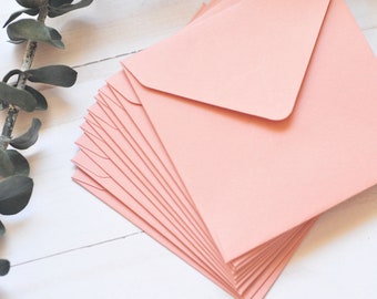 Mini Envelopes - Rose Pink // Set of 10 // Gift Card Envelope // Love Note // Keepsake Envelope // Wedding Guest Book // Advice Card