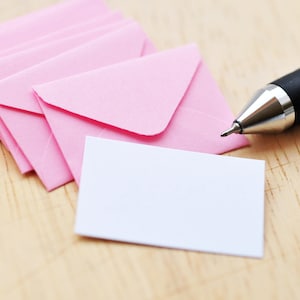 Petites enveloppes - ROSE// 1 pouce x 1,5 pouce//Notes d'amour//Notes de fée des dents//Décoration//Cartes vierges//Journalisé/Scrapbooking