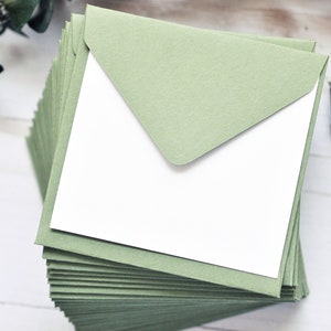 Mini Envelopes – Garden Green - Set of 10 - Thank You Notes, Weddings ...
