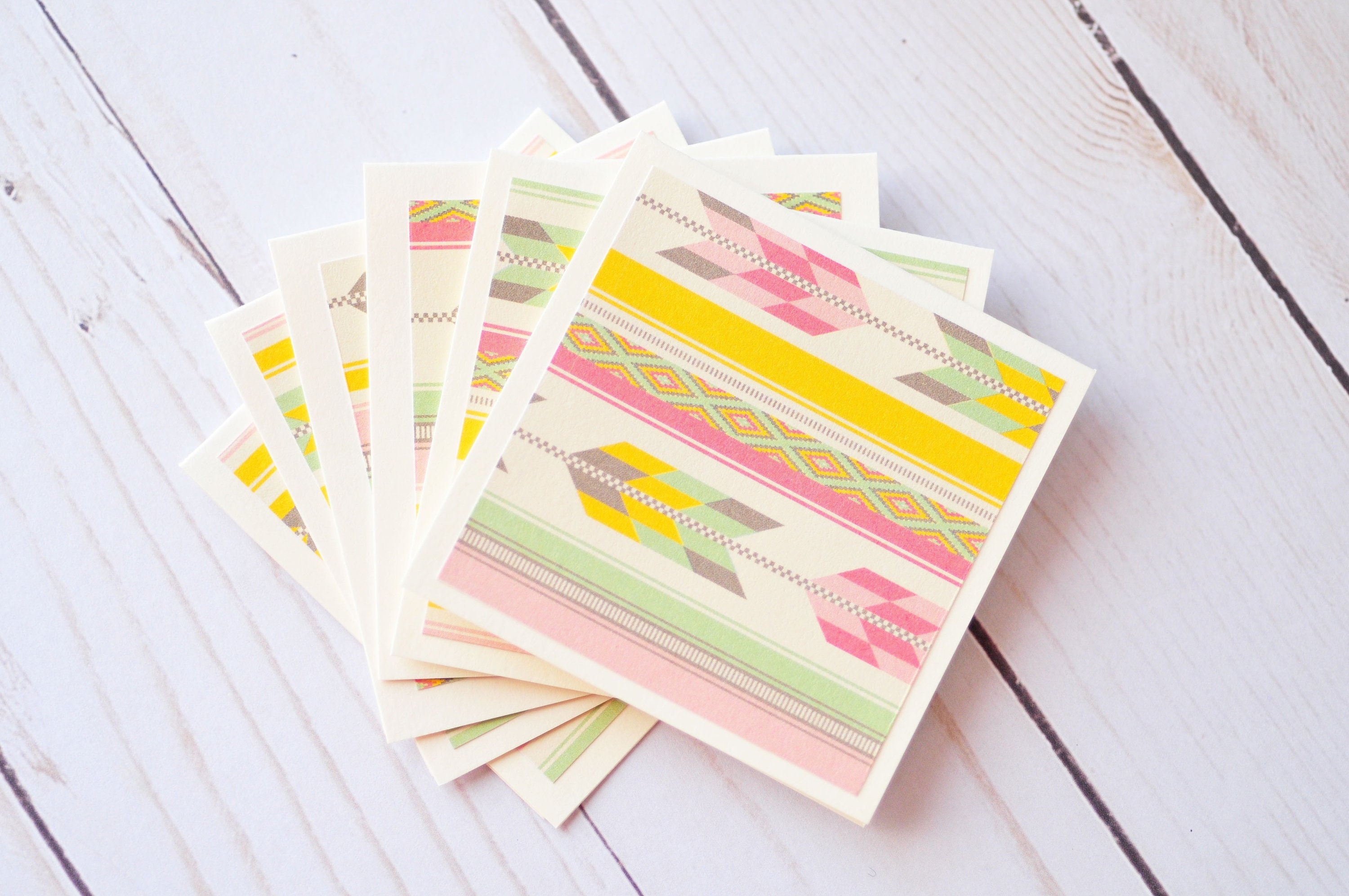 Arrows Card Set . Notecards . Blank Note Cards . Stationery . Folded Cards  Stationary . Pink Purple Blue Green . Arrow Cards 