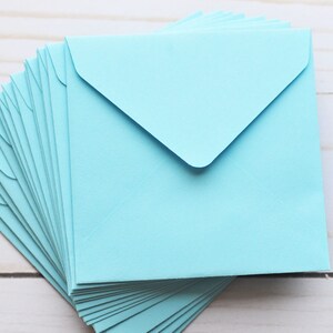 Mini enveloppes - Bleu clair // Lot de 10 // Cartes vierges // Enveloppes pour cartes-cadeaux // Mot d'amour // Notes de baby shower // Carte-conseil // Livre d'or