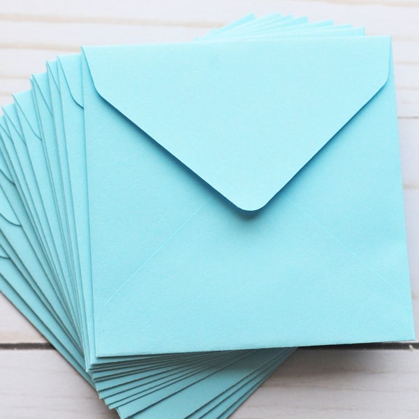 Mini Envelopes - Light Blue // Set of 10 // Blank Cards // Gift Card Envelopes // Love Note // Baby Shower Notes // Advice Card // Guestbook