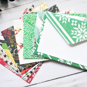 Mini biglietti di Natale assortiti // Modelli assortiti // Buone feste // Biglietto vuoto // Porta carte regalo // Riempitivo per calze // Messaggio d'amore