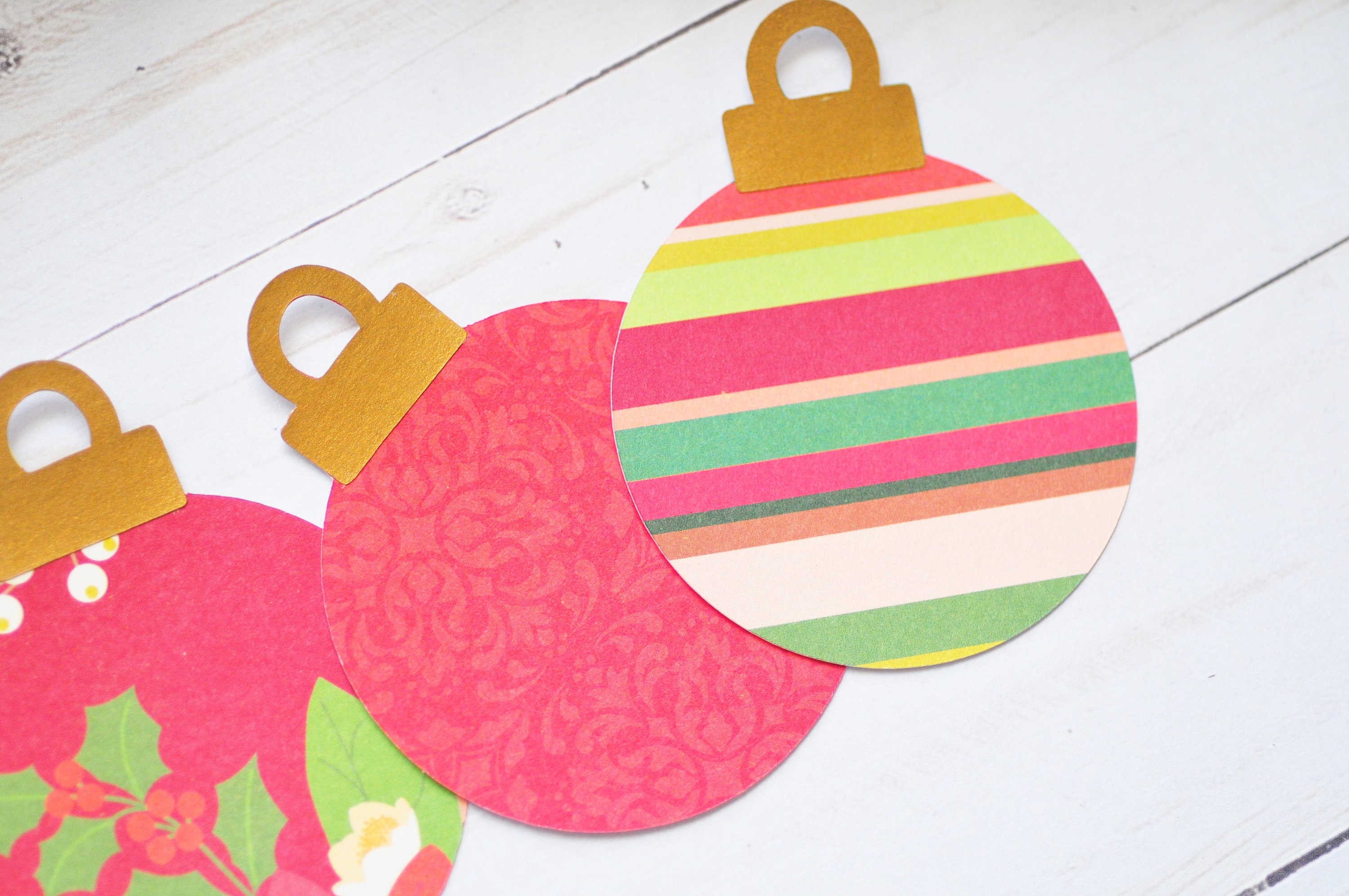 Christmas Ornament Gift Tags // Christmas Holly // Holiday | Etsy
