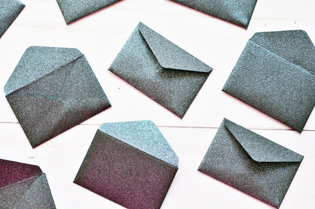 Tiny Envelopes – Metallic Black – Set of 10 - 1x1.5" – Tiny Notes ...