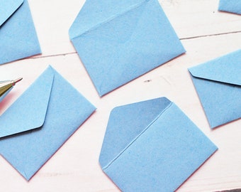 Tiny Envelopes - WEDGWOOD BLUE // 1 inch x 1.5 inch // Love Notes // Embellishment // Decoration // Scrapbook // Blank Cards // Indigo