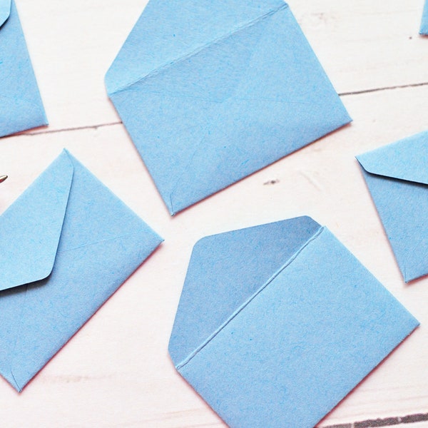 Tiny Envelopes - WEDGWOOD BLUE // 1 inch x 1.5 inch // Love Notes // Embellishment // Decoration // Scrapbook // Blank Cards // Indigo