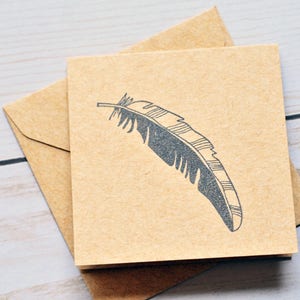 Feather Mini Cards – Blank Set for Guestbook, Love Notes, Best Wishes, Journals & Tribal Decor