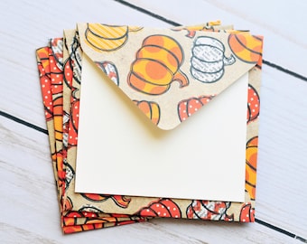 Pumpkin Patch Mini Cards // Blank Card // Enclosure Card // Gift Tag // Favor Card // Halloween // Thanksgiving // Pumpkin Spice // Holiday