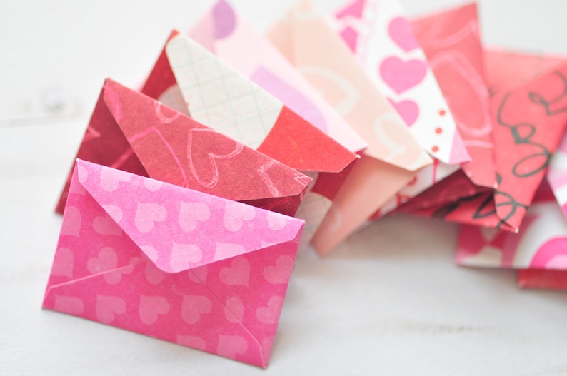 Tiny Valentine's Day Love Notes // 1 inch x 1.5 inch // Teeny Tiny Cards // Love Notes // Blank Cards // Embellishment // Love Letter image 7