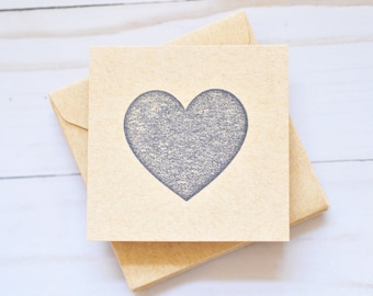 Heart Kraft Mini Cards – Blank Folded Notes for Weddings, Showers, Gifts & Party Favors